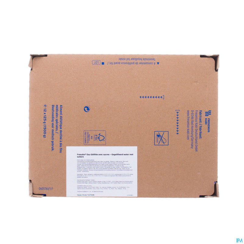 Fresubin eau gelifiee sucre peche    12x125g