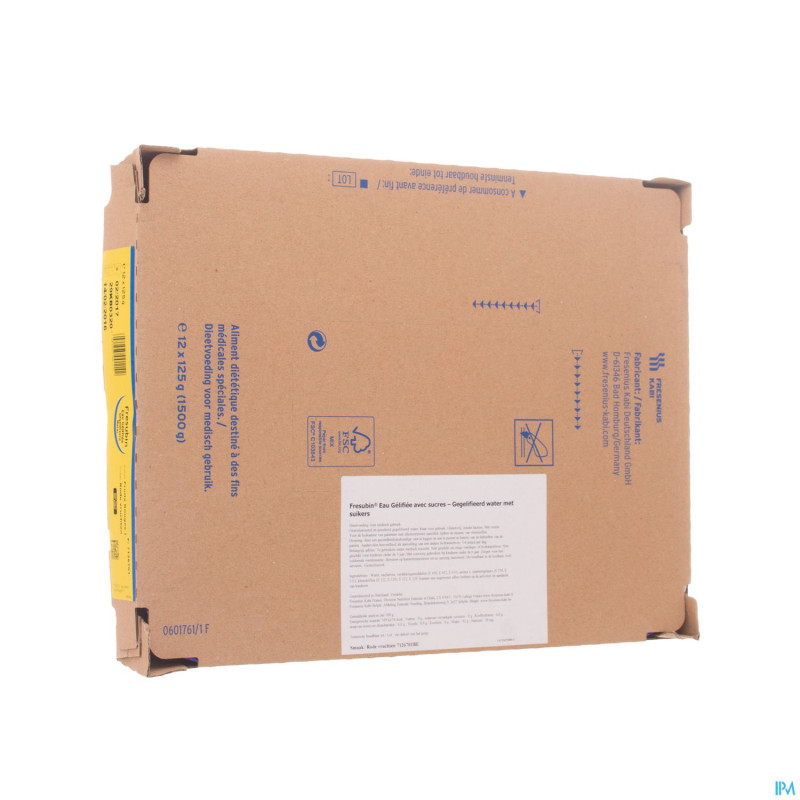 Fresubin eau gelifiee sucre fruits rouges  12x125g