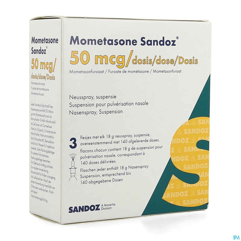 Mometasone sandoz neusspray 3 x 140 1 fl