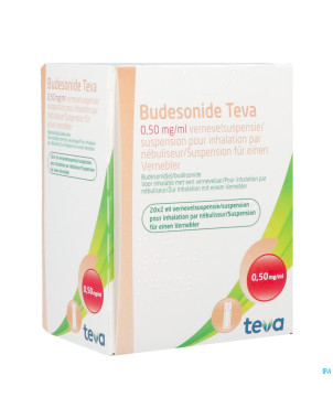 Budesonide teva 0,500mg/ml susp.nebul. 20x2ml