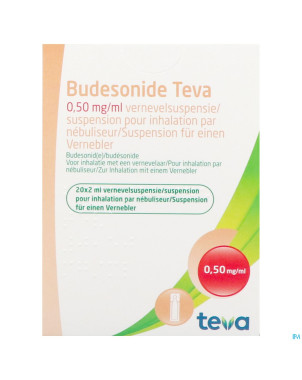 Budesonide teva 0,500mg/ml susp.nebul. 20x2ml