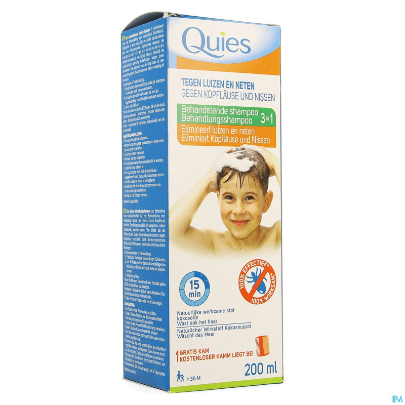 Quies shampooing anti poux tube 200ml