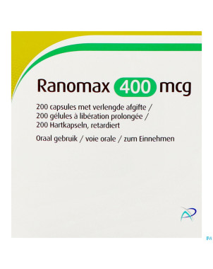 Ranomax apotex 400mcg caps 200 x 400 mcg