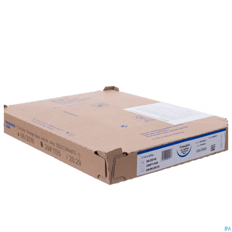 Fresubin eau gelifiee s/sucre orange    12x125g