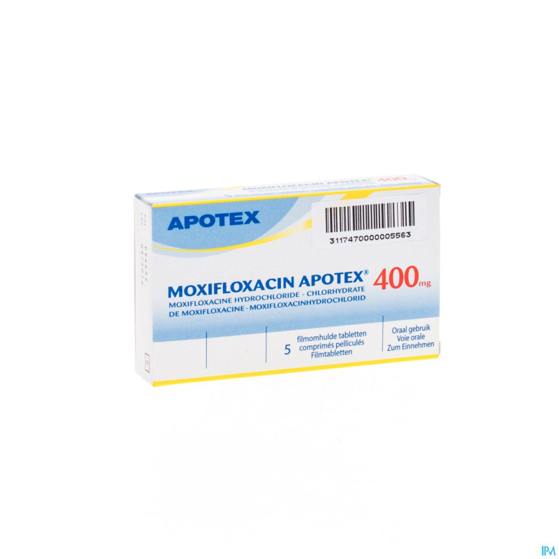Moxifloxacin apotex 400 mg comp blister  5