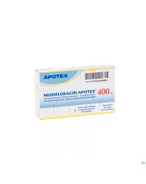 Moxifloxacin apotex 400 mg comp blister  5