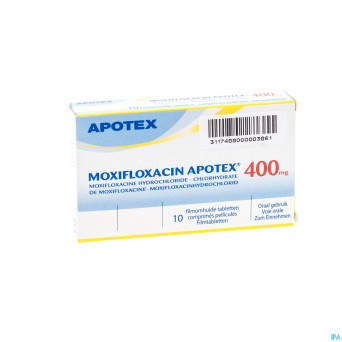 Moxifloxacin apotex 400 mg comp blister 10