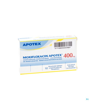 Moxifloxacin apotex 400 mg comp blister 10