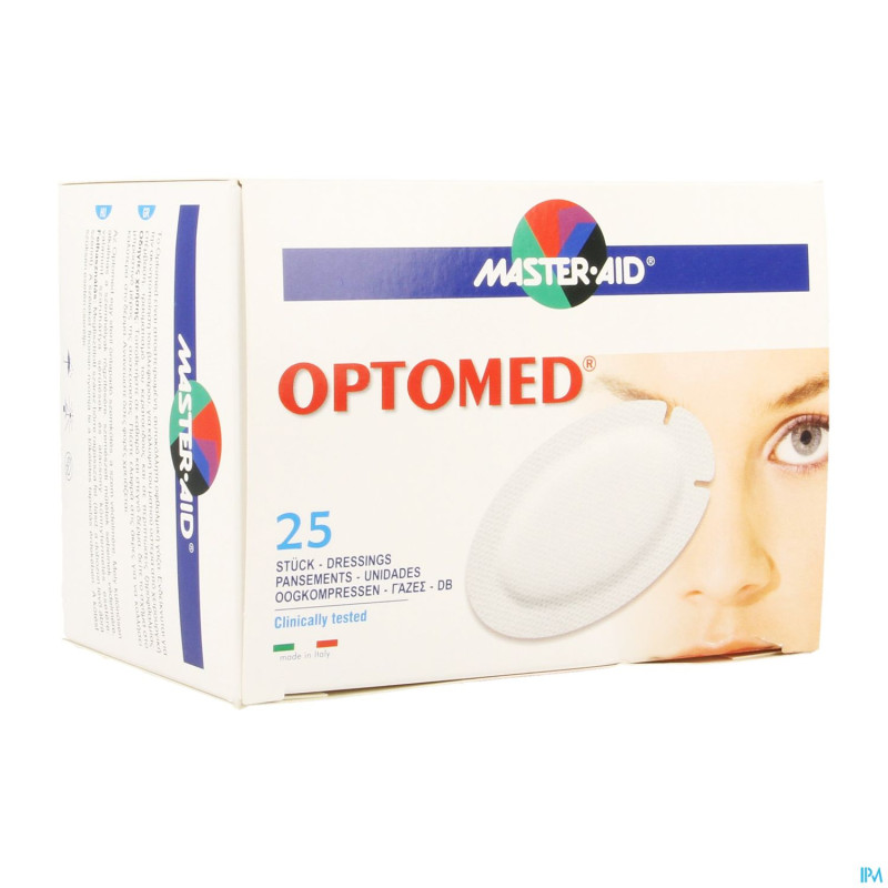 Optomed cp oculaire adh s/latex 96x66mm 25 70119