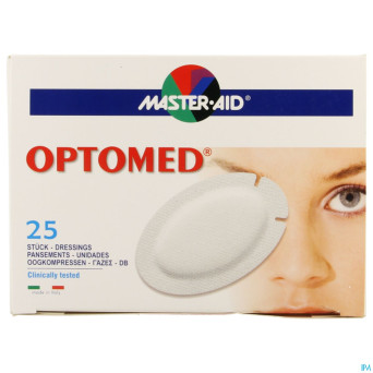 Optomed cp oculaire adh s/latex 96x66mm 25 70119