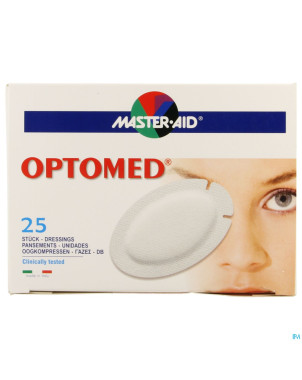 Optomed cp oculaire adh s/latex 96x66mm 25 70119