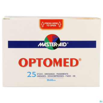 Optomed cp oculaire adh s/latex 96x66mm 25 70119