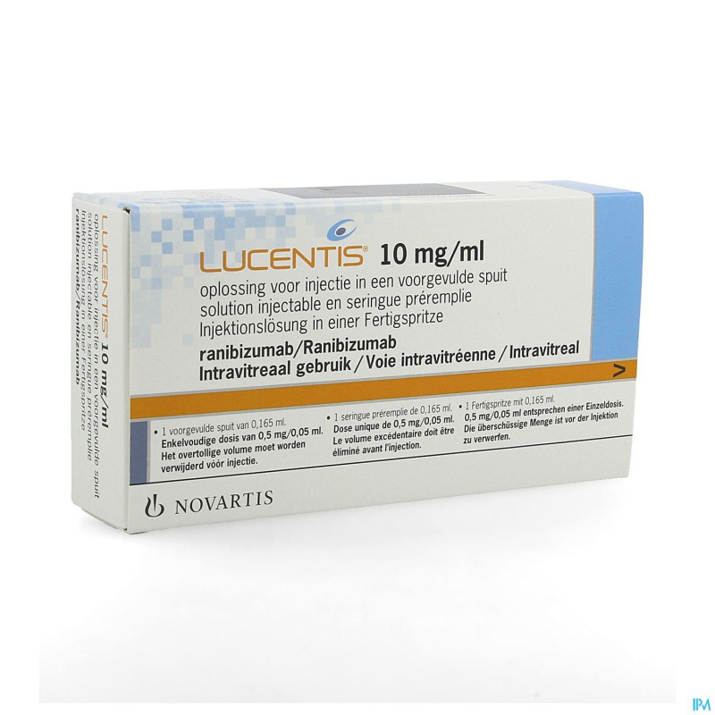 Lucentis 1 ser prerempl 0,165ml sol inj 10mg/ml