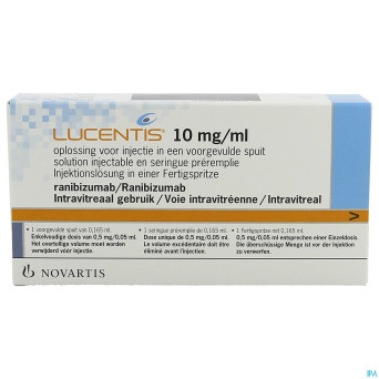 Lucentis 1 ser prerempl 0,165ml sol inj 10mg/ml