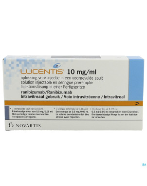 Lucentis 1 ser prerempl 0,165ml sol inj 10mg/ml