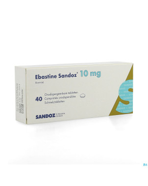 Ebastine 10 mg sandoz comp odt  40 x 10 mg