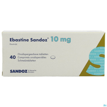 Ebastine 10 mg sandoz comp odt  40 x 10 mg