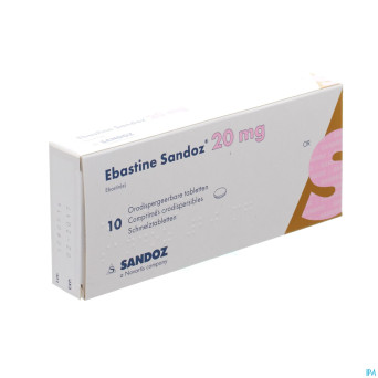 Ebastine 20 mg sandoz comp odt  10 x 20 mg