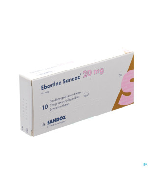 Ebastine 20 mg sandoz comp odt  10 x 20 mg