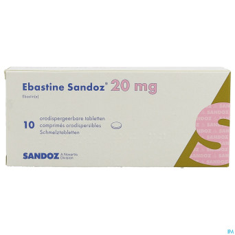 Ebastine 20 mg sandoz comp odt  10 x 20 mg
