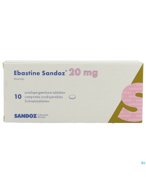 Ebastine 20 mg sandoz comp odt  10 x 20 mg