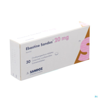 Ebastine 20 mg sandoz comp odt  30 x 20 mg