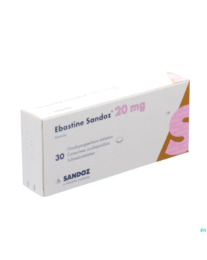 Ebastine 20 mg sandoz comp odt  30 x 20 mg