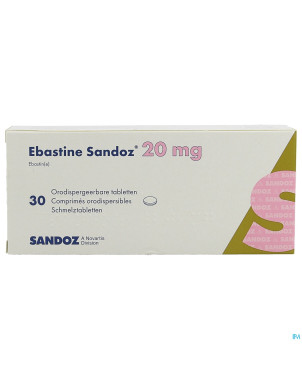 Ebastine 20 mg sandoz comp odt  30 x 20 mg
