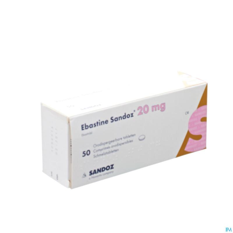 Ebastine 20 mg sandoz comp odt  50 x 20 mg