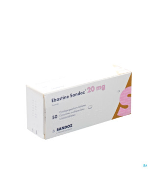 Ebastine 20 mg sandoz comp odt  50 x 20 mg