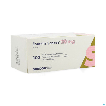 Ebastine 20 mg sandoz comp odt 100 x 20 mg