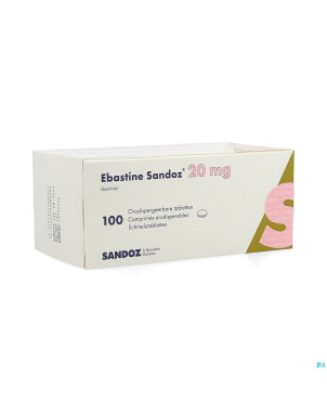 Ebastine 20 mg sandoz comp odt 100 x 20 mg