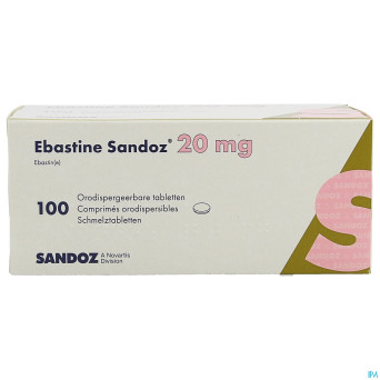 Ebastine 20 mg sandoz comp odt 100 x 20 mg