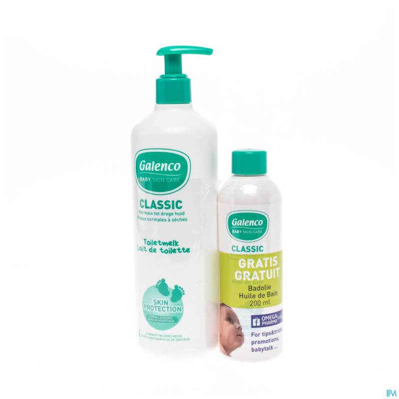 Galenco lait toilette 500ml+huile bain  200ml