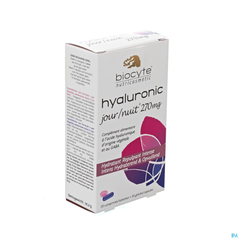 Biocyte dhyaluronic jour/nuit comp+caps 30+30