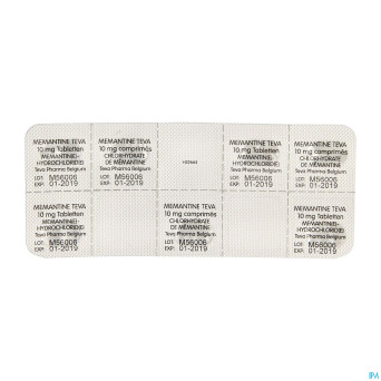 Memantine teva 10 mg comp pell 56 x 10mg