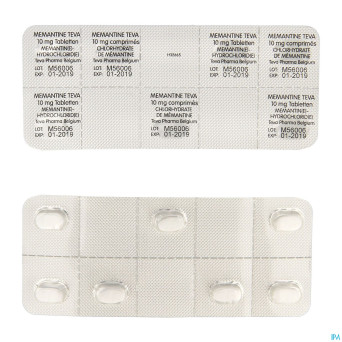 Memantine teva 10 mg comp pell 98 x 10mg