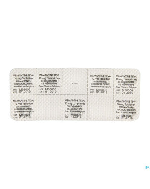 Memantine teva 10 mg comp pell 98 x 10mg
