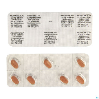 Memantine teva 20 mg comp pell 98 x 20mg