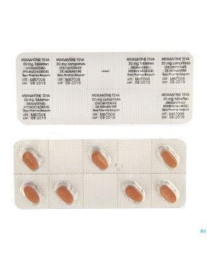 Memantine teva 20 mg comp pell 98 x 20mg