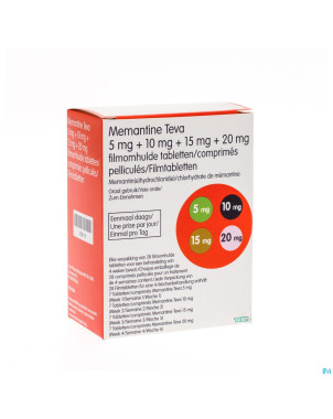 Memantine teva comp pel 7x5mg 7x10mg 7x15mg 7x20mg