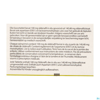 Sildenafil 100 mg ab    comp croquer  4x100mg