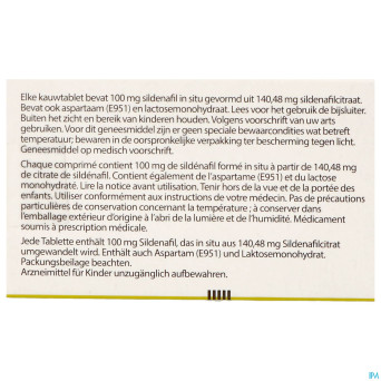 Sildenafil 100 mg ab    comp croquer  4x100mg