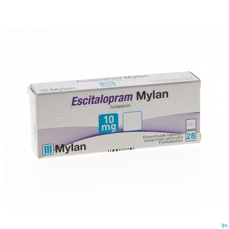 Escitalopram mylan 10mg comp pell  28 x 10mg