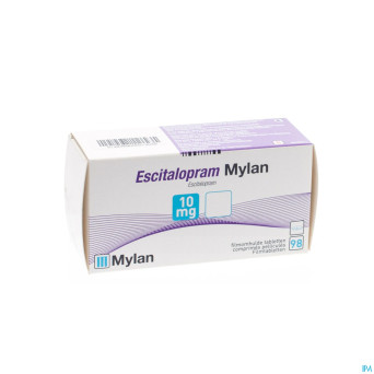 Escitalopram mylan 10mg comp pell  98 x 10mg