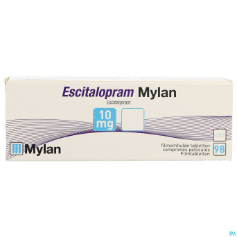 Escitalopram mylan 10mg comp pell  98 x 10mg
