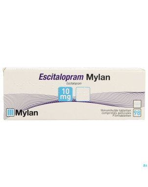 Escitalopram mylan 10mg comp pell  98 x 10mg