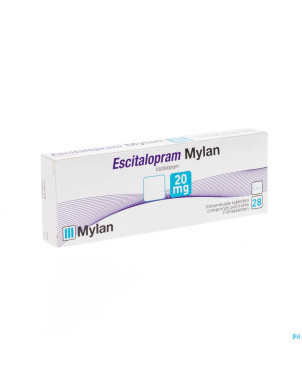 Escitalopram mylan 20mg comp pell  28 x 20mg