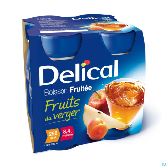 Delical boisson fruitee fruits verger   4x200ml