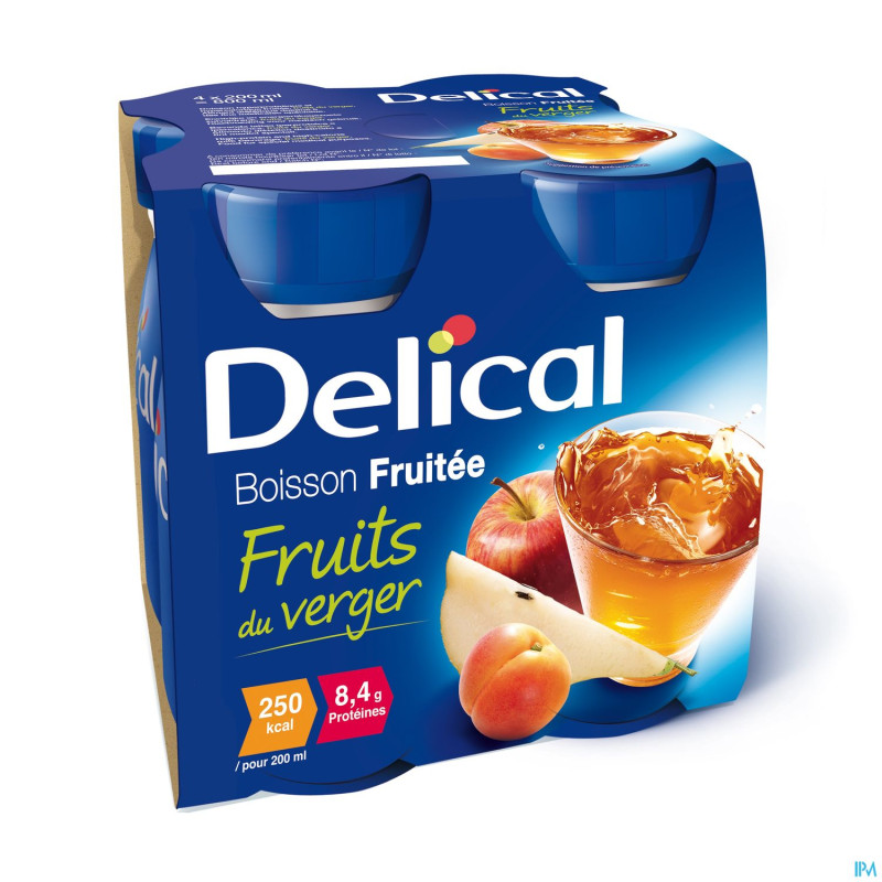 Delical boisson fruitee fruits verger   4x200ml